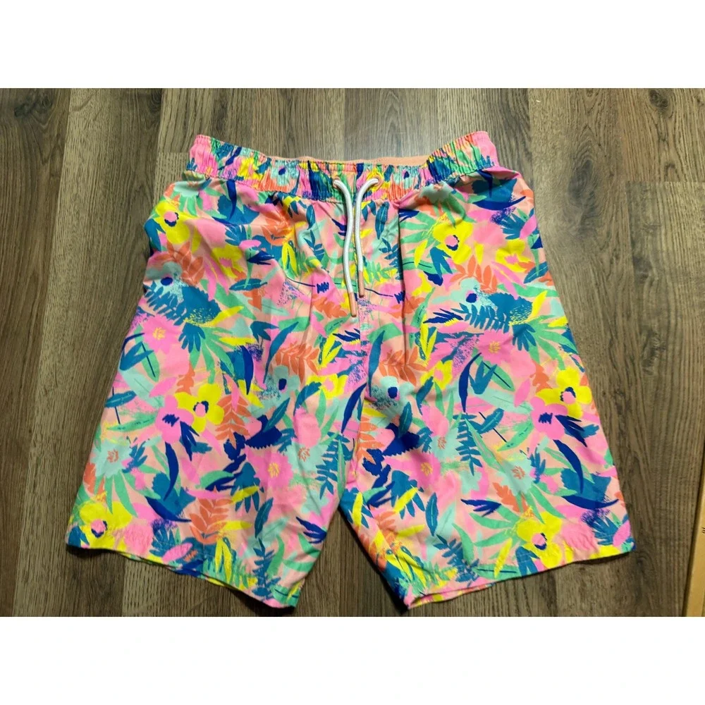 Cat & Jack Swim Trunks Boys Size XL (14) Pink Floral Board Shorts